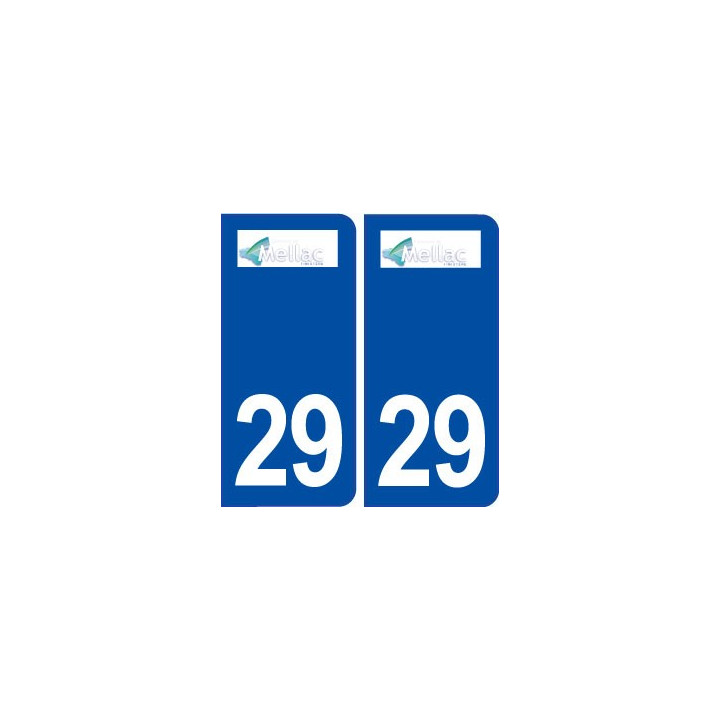 29 Mellac logo autocollant plaque immatriculation stickers ville