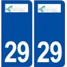 29 Mellac logo autocollant plaque immatriculation stickers ville