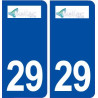 29 Mellac logo autocollant plaque immatriculation stickers ville