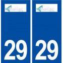 29 Mellac logo autocollant plaque immatriculation stickers ville