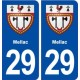 29  Mellac blason autocollant plaque stickers ville