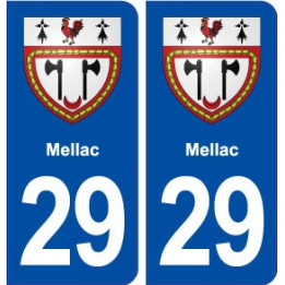29  Mellac blason autocollant plaque stickers ville