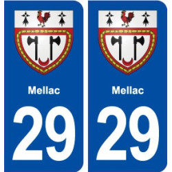 29  Mellac blason autocollant plaque stickers ville