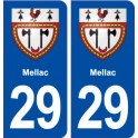 29  Mellac blason autocollant plaque stickers ville