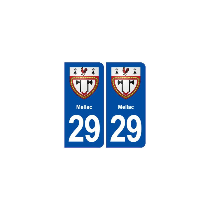 29  Mellac blason autocollant plaque stickers ville