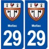 29  Mellac blason autocollant plaque stickers ville