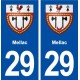 29  Mellac blason autocollant plaque stickers ville