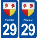 29 Plomeur blason autocollant plaque immatriculation stickers ville