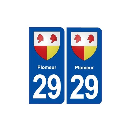 29 Plomeur blason autocollant plaque immatriculation stickers ville