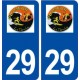 29 Plomeur logo autocollant plaque immatriculation stickers ville