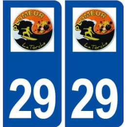 29 Plomeur logo autocollant plaque immatriculation stickers ville