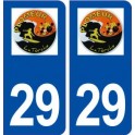 29 Plomeur logo autocollant plaque immatriculation stickers ville