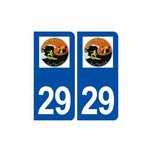 29 Plomeur logo autocollant plaque immatriculation stickers ville