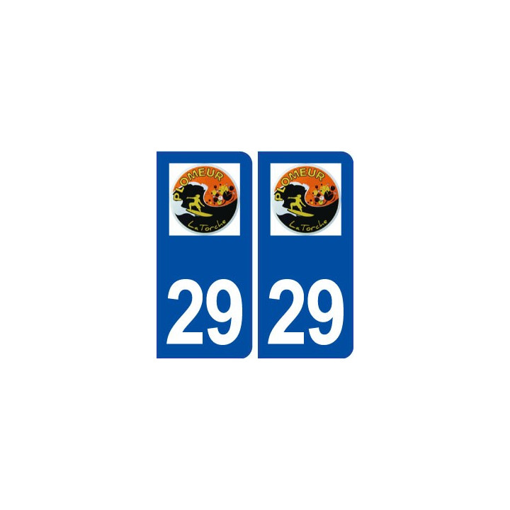 29 Plomeur logo autocollant plaque immatriculation stickers ville