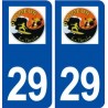 29 Plomeur logo autocollant plaque immatriculation stickers ville