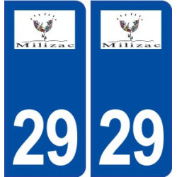29 Milizac logo autocollant plaque immatriculation stickers ville