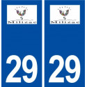 29 Milizac logo autocollant plaque immatriculation stickers ville