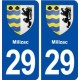29 Milizac blason autocollant plaque immatriculation stickers ville