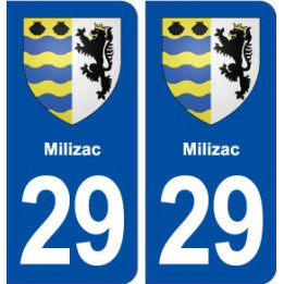 29 Milizac blason autocollant plaque immatriculation stickers ville