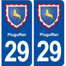 29 Pluguffan blason autocollant plaque immatriculation stickers ville