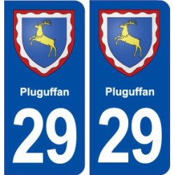 29 Pluguffan blason autocollant plaque immatriculation stickers ville