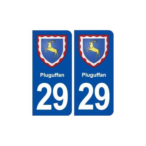 29 Pluguffan blason autocollant plaque immatriculation stickers ville