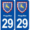 29 Pluguffan blason autocollant plaque immatriculation stickers ville