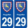 29 Pluguffan blason autocollant plaque immatriculation stickers ville