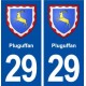 29 Pluguffan blason autocollant plaque immatriculation stickers ville