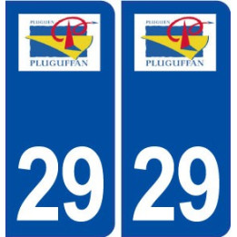 29 Pluguffan logo autocollant plaque immatriculation stickers ville