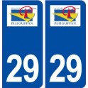 29 Pluguffan logo autocollant plaque immatriculation stickers ville