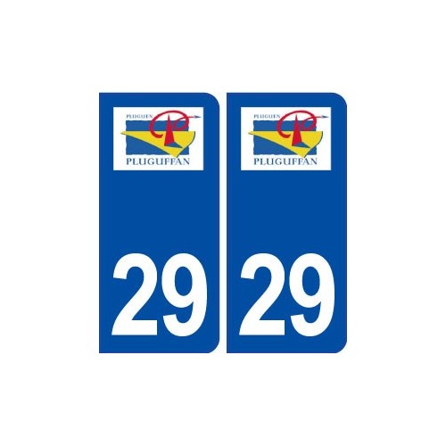 29 Pluguffan logo autocollant plaque immatriculation stickers ville