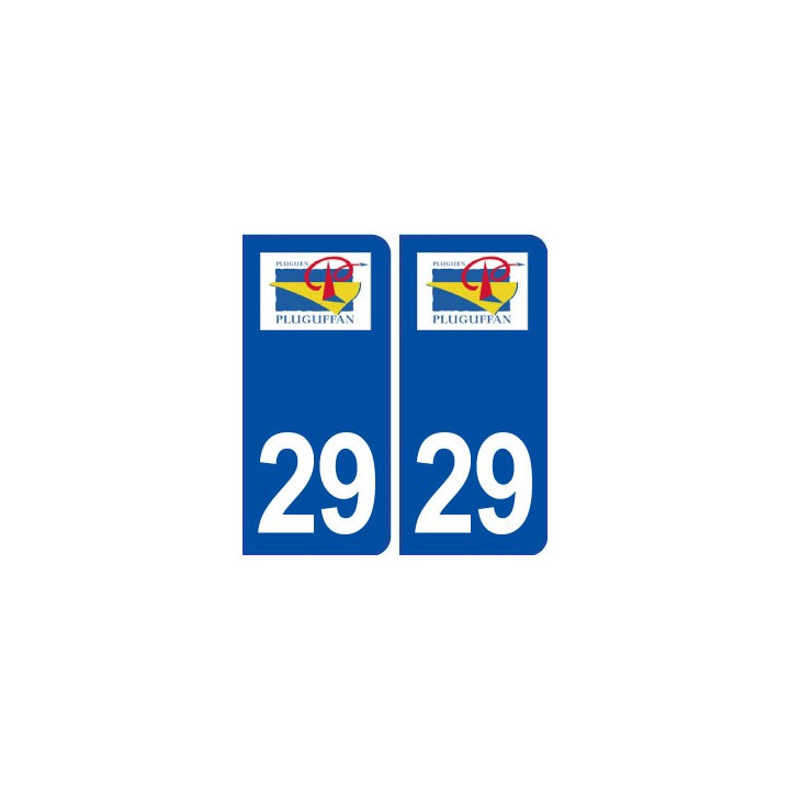 29 Pluguffan logo autocollant plaque immatriculation stickers ville
