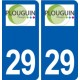 29 Plouguin logo autocollant plaque immatriculation stickers ville