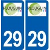 29 Plouguin logo autocollant plaque immatriculation stickers ville