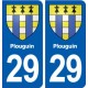 29 Plouguin blason autocollant plaque immatriculation stickers ville