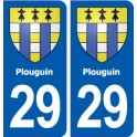 29 Plouguin blason autocollant plaque immatriculation stickers ville