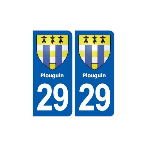 29 Plouguin blason autocollant plaque immatriculation stickers ville