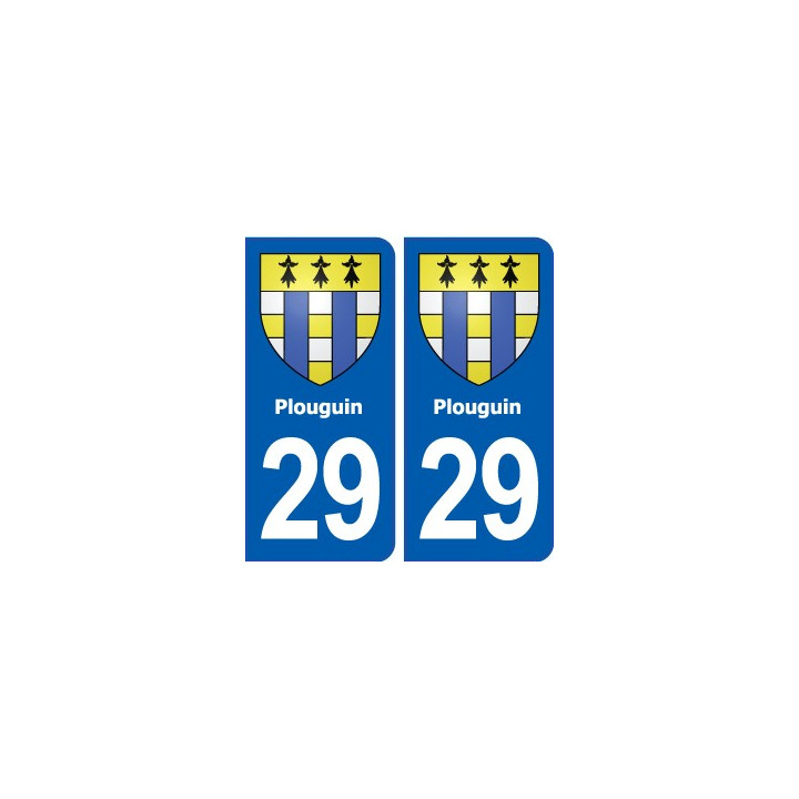 29 Plouguin blason autocollant plaque immatriculation stickers ville