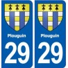 29 Plouguin blason autocollant plaque immatriculation stickers ville