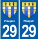 29 Plouguin blason autocollant plaque immatriculation stickers ville