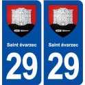 29  Saint-évarzec blason autocollant plaque stickers ville
