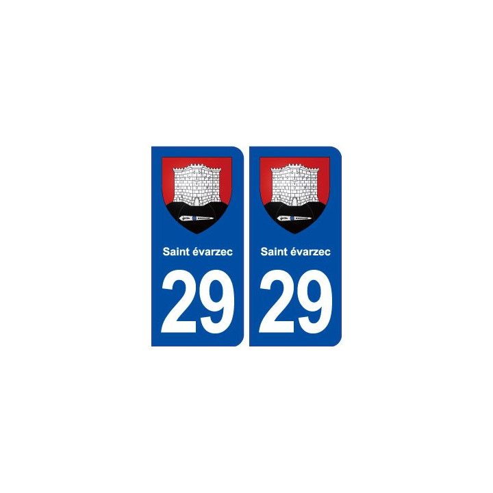 29 Saint-évarzec blason autocollant plaque immatriculation stickers ville