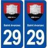 29 Saint-évarzec blason autocollant plaque immatriculation stickers ville