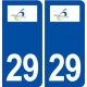 29 Saint-évarzec logo autocollant plaque immatriculation stickers ville