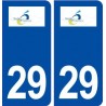 29 Saint-évarzec logo autocollant plaque immatriculation stickers ville