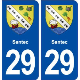 29 Santec blason autocollant plaque stickers ville