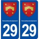 29 Pont-de-Buis-lès-Quimerch blason autocollant plaque immatriculation stickers ville