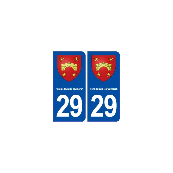 29 Pont-de-Buis-lès-Quimerch blason autocollant plaque immatriculation stickers ville