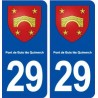 29 Pont-de-Buis-lès-Quimerch blason autocollant plaque immatriculation stickers ville